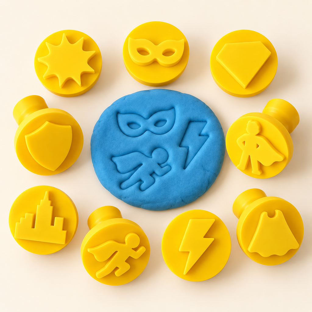 Superhero Play-Doh Stamp Set