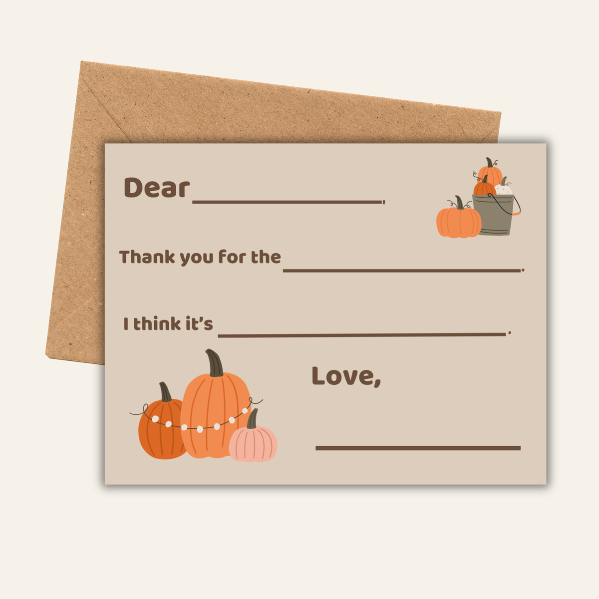Fall Thank You Card
