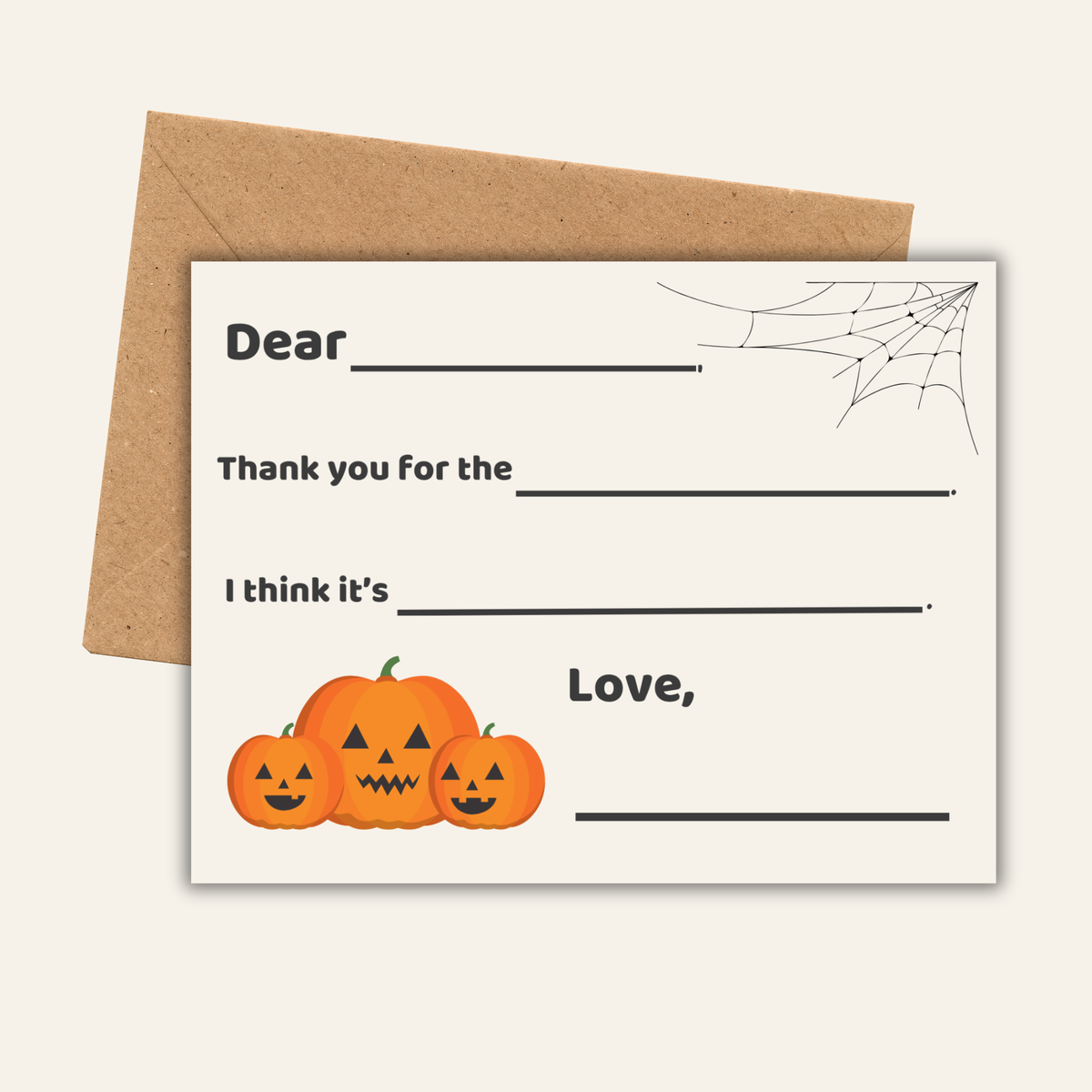 Halloween Thank You Card